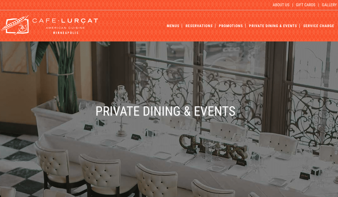 Café and Bar Lurcat webpage screenshot