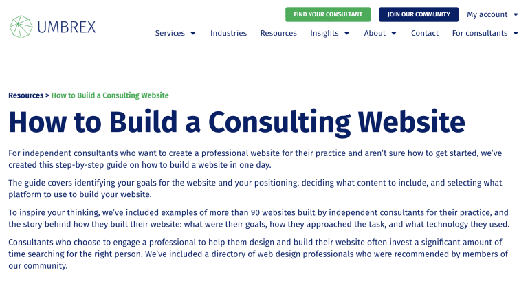 How to Build a Consulting Website
