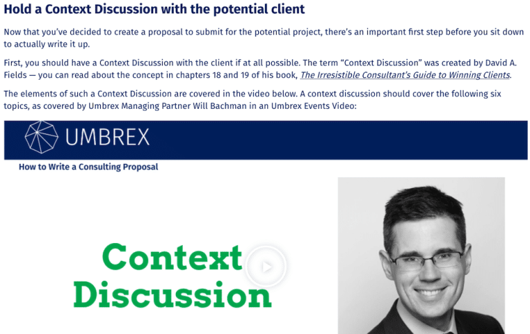 Hold a Context Discussion with the potential client