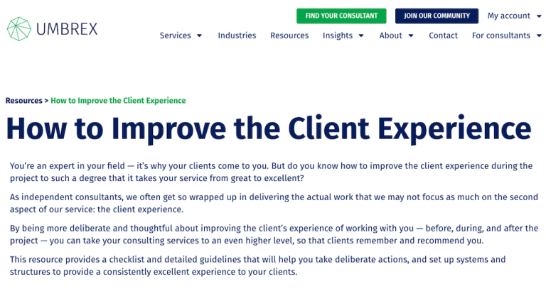 How to Improve the Client Experience