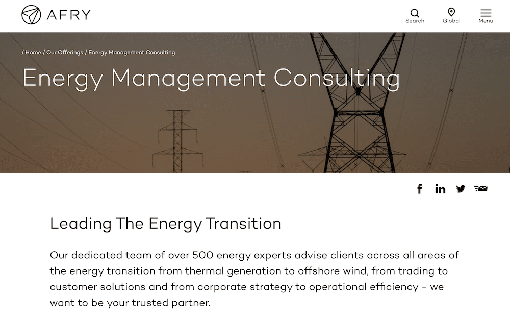 Afry Energy consulting practice