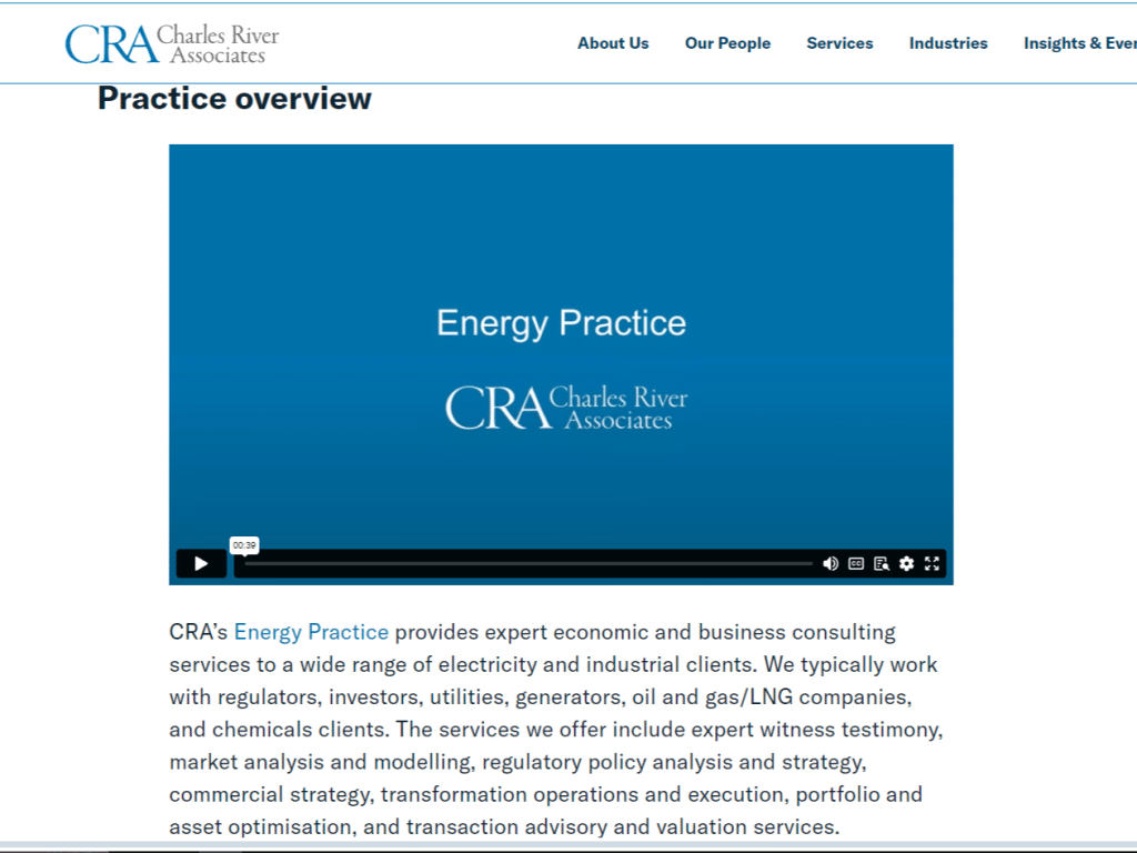 CRA - Energy Practice