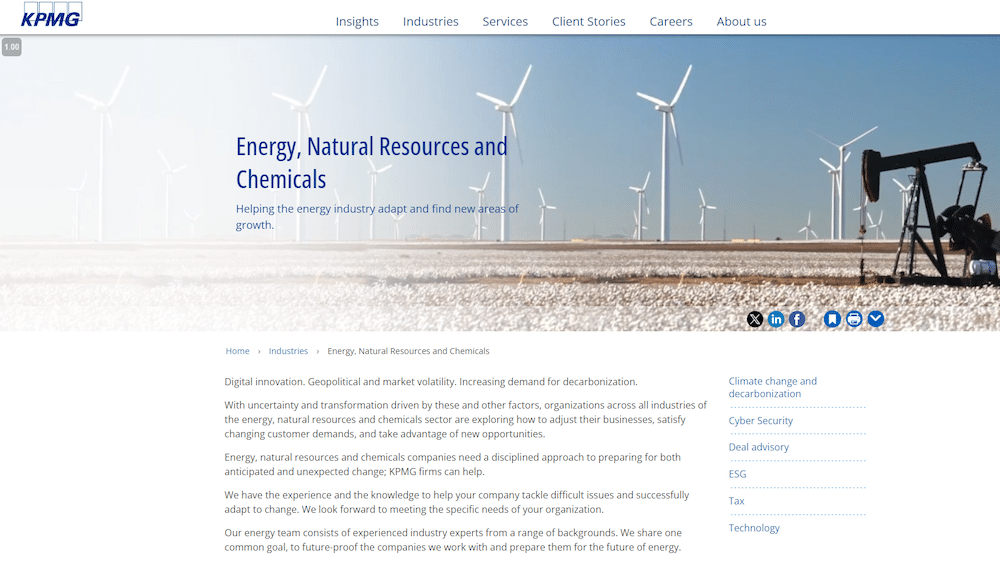KPMG - Energy consulting practice