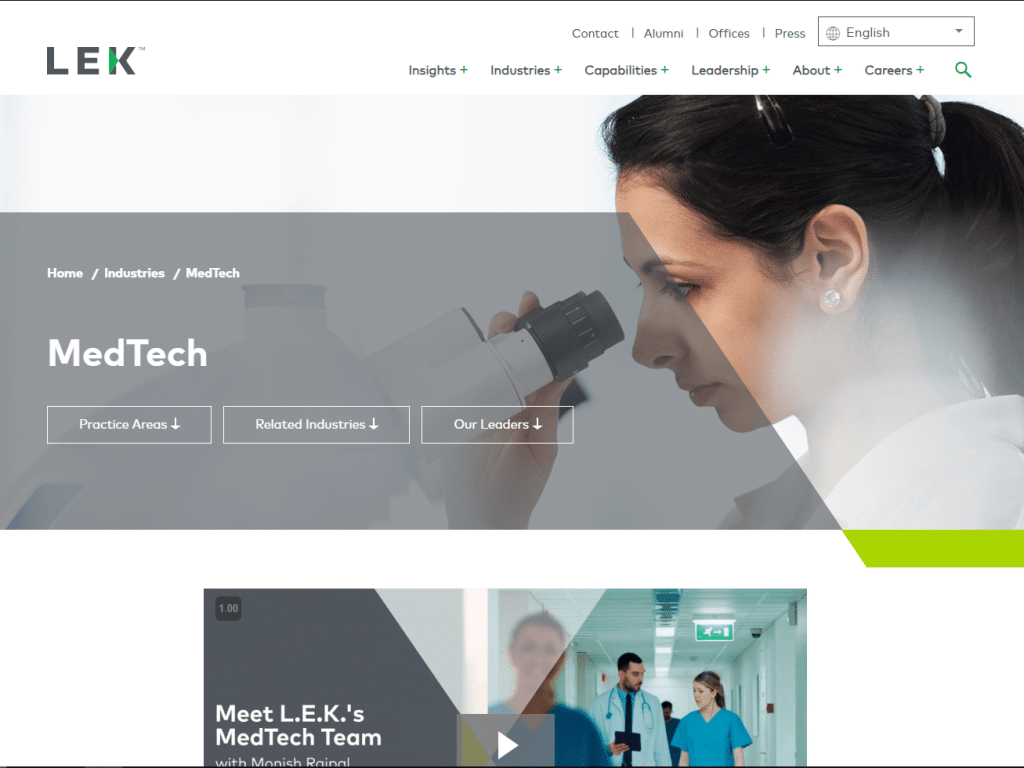 LEK Consulting Top Medical Device Consulting Firms