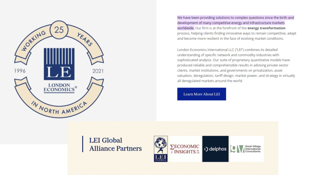 London Economics 1 - Energy Practice