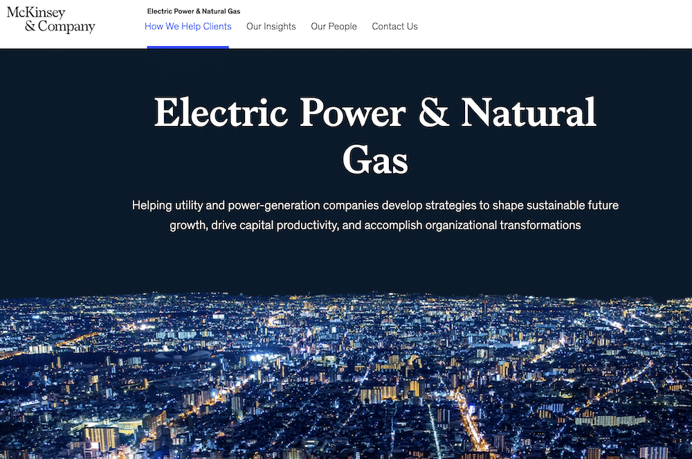 McKinsey Energy Consulting Practice