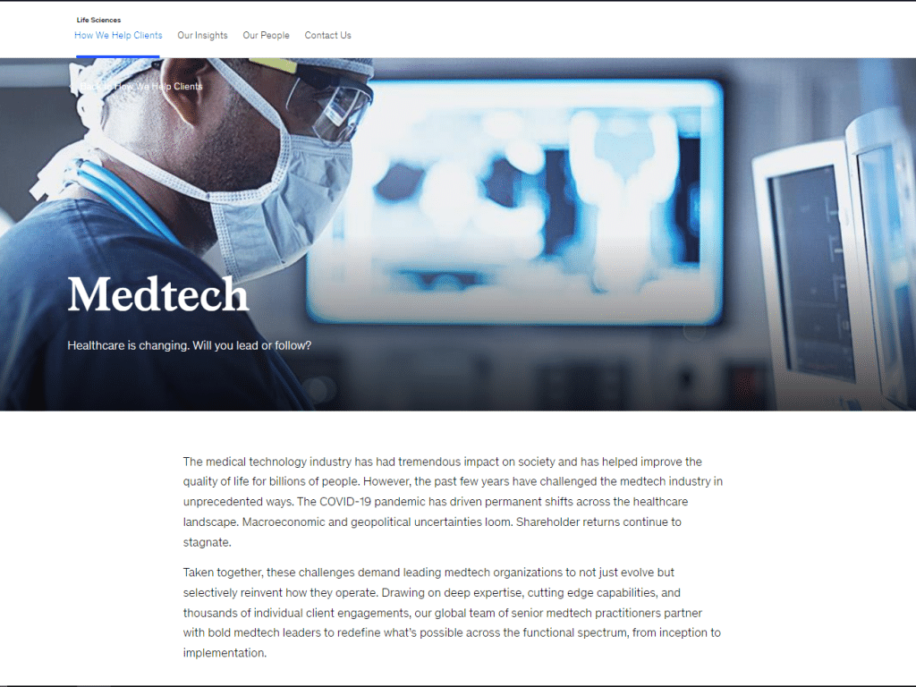 McKinsey -Top Medical Device Consulting Firms