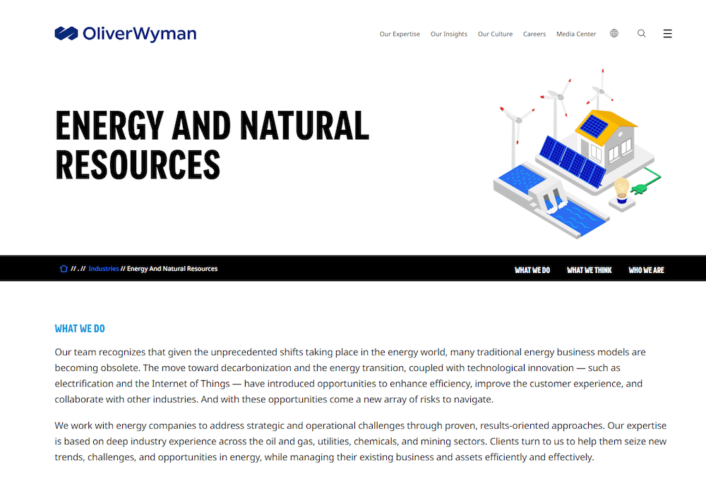 Oliver Wyman - Energy consulting practice