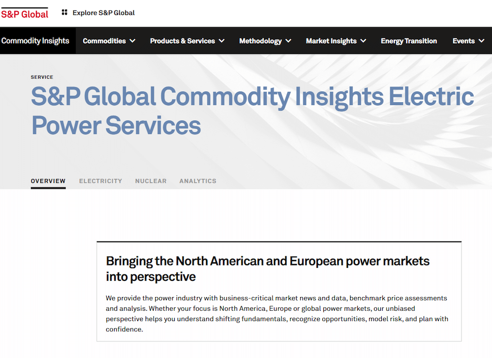 S&P Energy consulting practice (formerly IHS Markit)