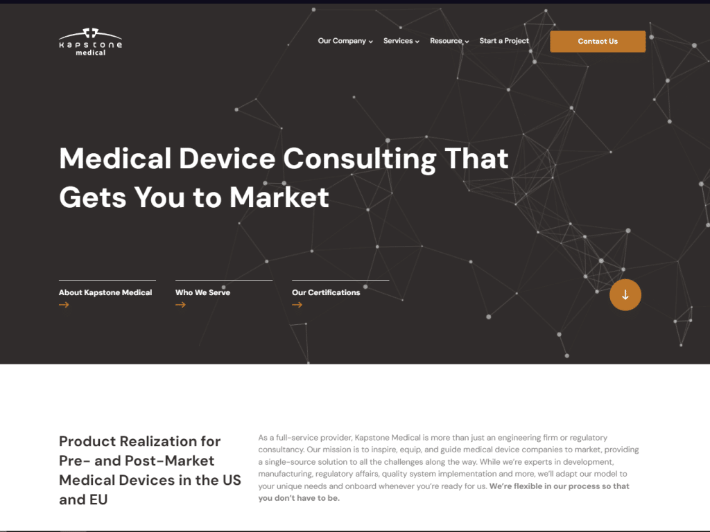 Kapstone Medical Top Medical Device Specialist Consulting Firms