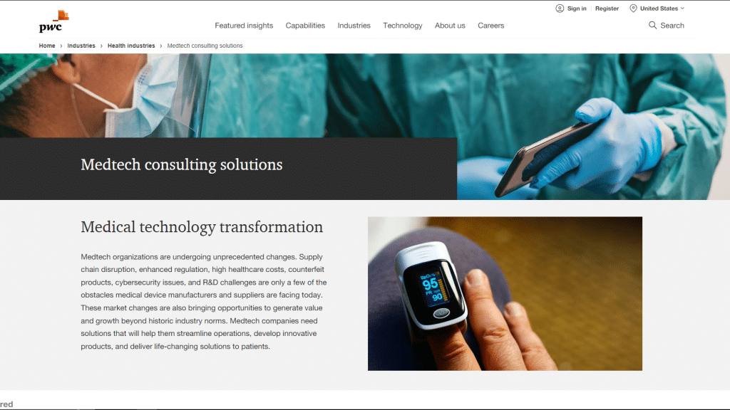 PwC Top Medical Device Specialist Consulting Firms
