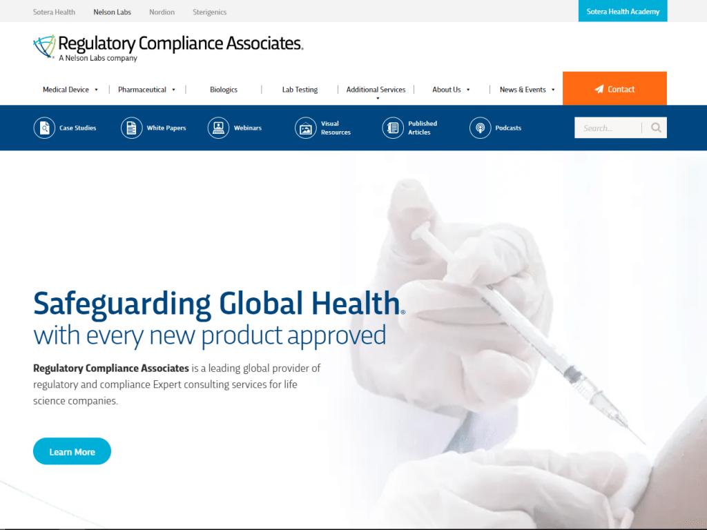 REGULATORY COMPLIANCE ASSOCIATES Top Medical Device Specialist Consulting Firms