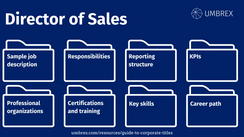 Director of Sales: Explanation of role and job title