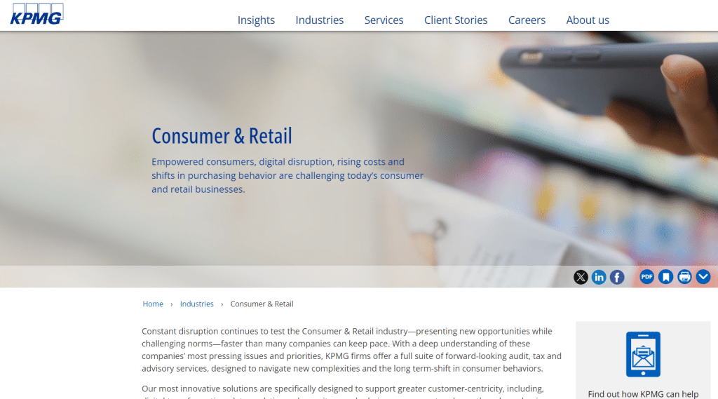 KPMG Advisory Top Retail Consulting Firms