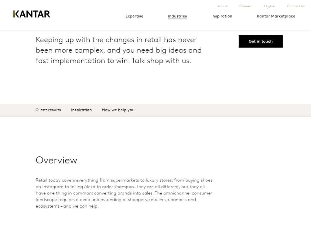 Kantar Retail Top Retail Specialist Consulting Firms