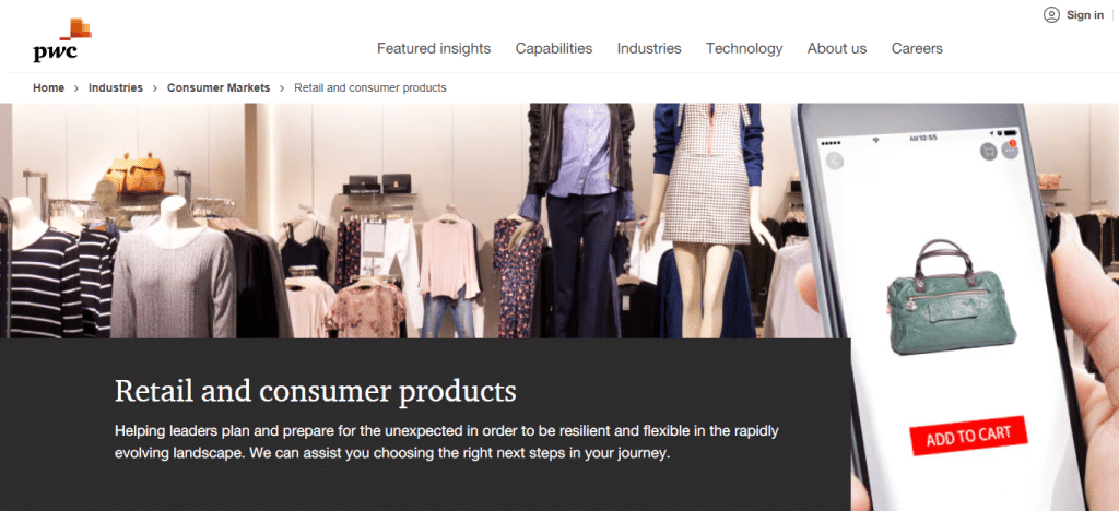 PricewaterhouseCoopers (PwC) Advisory Services Top Retail Consulting Firms
