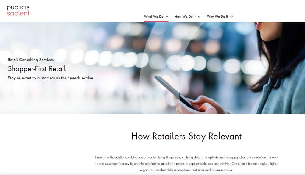 Publicis Sapient (Retail Consulting Division) Top Retail Specialist Consulting Firms