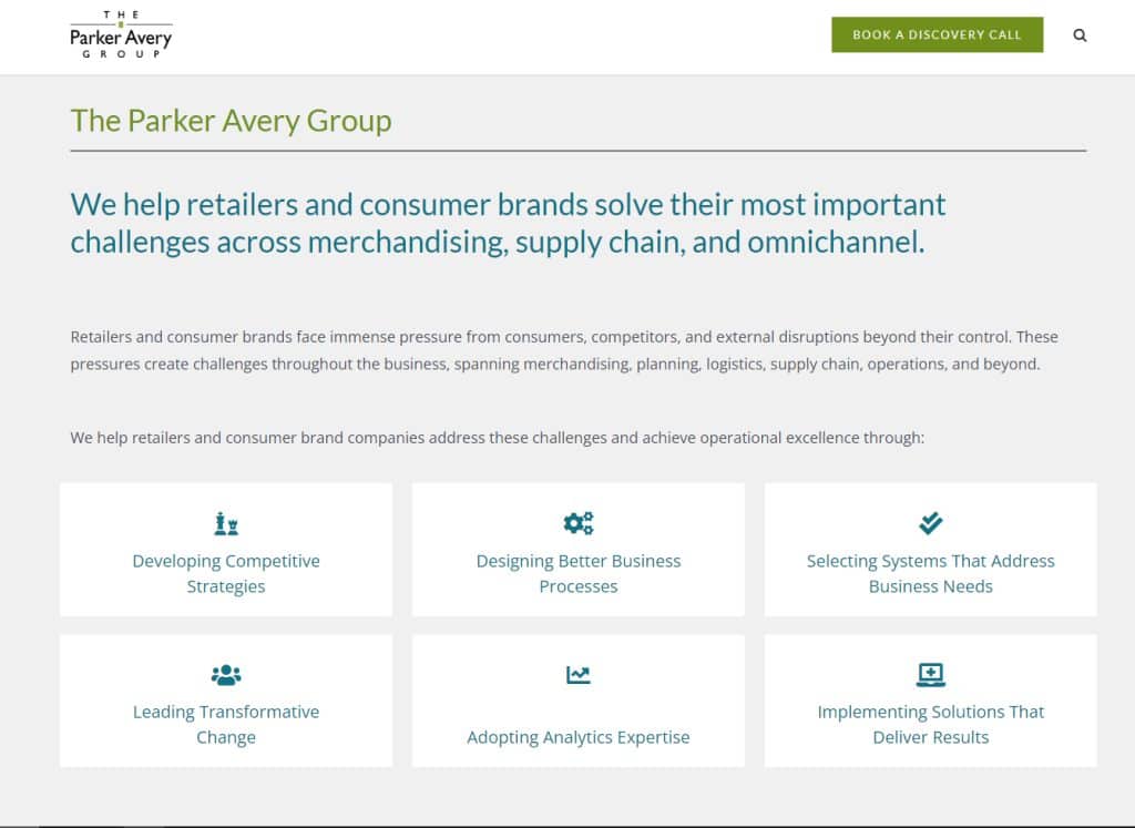 The Parker Avery Group Top Retail Specialist Consulting Firms