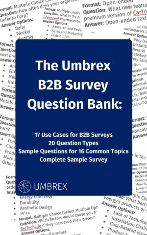 The Umbrex B2B Survey Question Bank - vertical